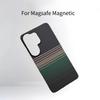 Busines Sle Carbon Fiber Pattern for Magsafe Case for Samsung Galaxy S26 Ultra S25 S24 Plus S23 Magnetic Skin Feel PC Back Cover