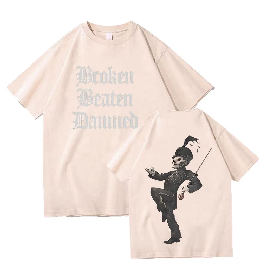 Broken Beaten Damned Tee My Chemical Romance Rock T Shirt Men Women Punk Intage Printed T Shirt Cotton Comfort Clothes