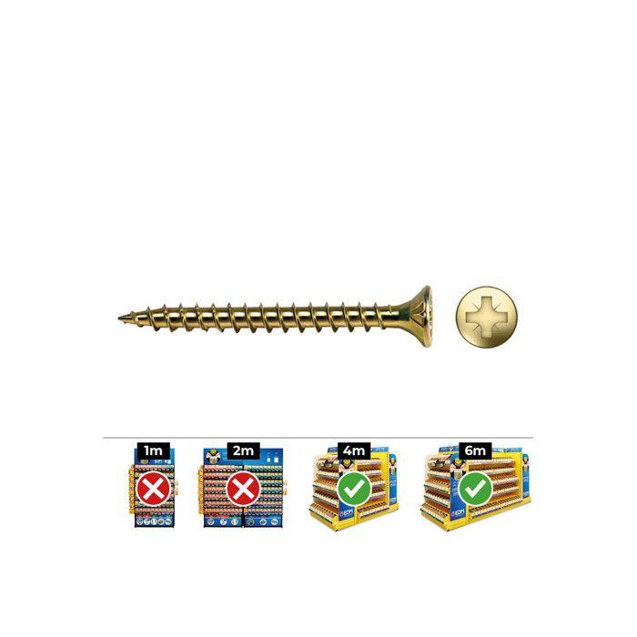 Fresh Wood Screws. Bicrom Pozi Din Vlox 6x40. + Lubricant. Box of 250 Uni. Celo
