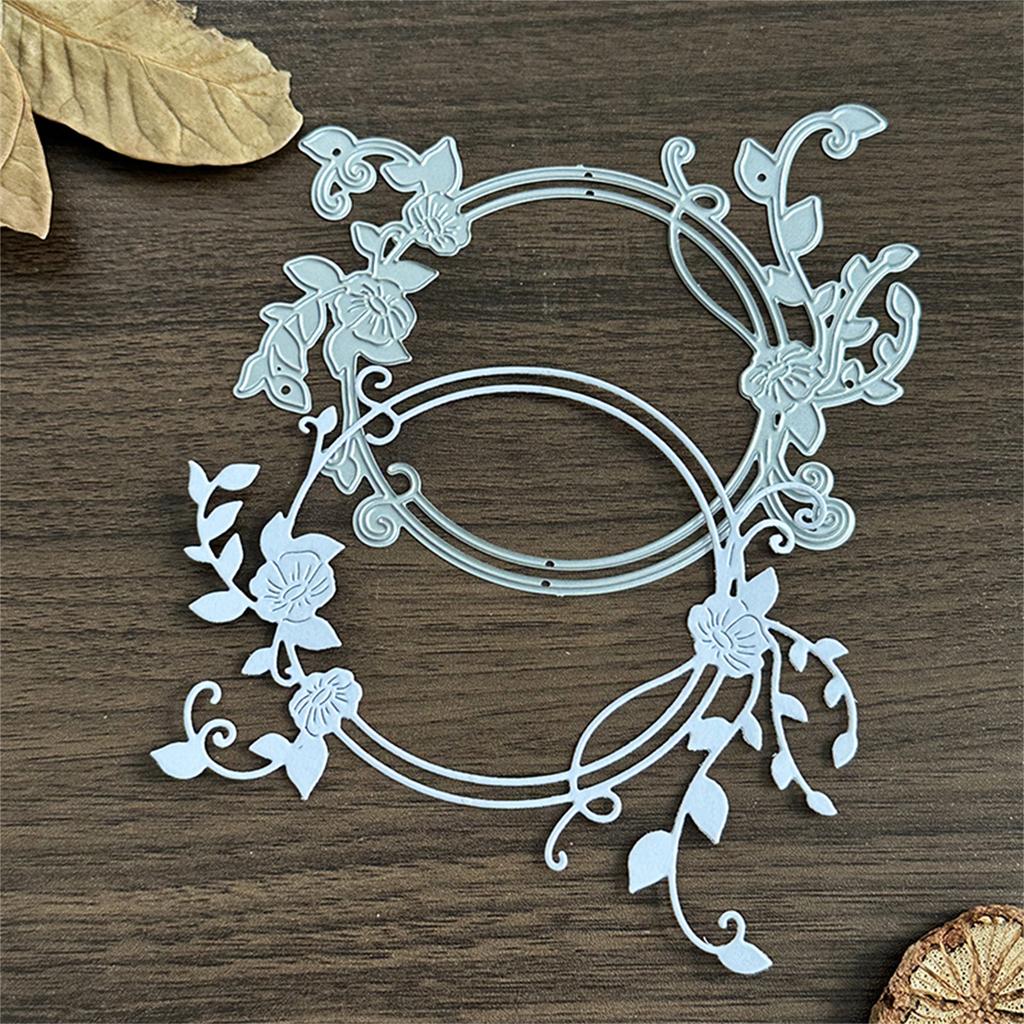 Flower Wreath Die Cut For Scrapbooking Card Making Photo Album Decorative Embossing Paper Die Carbon Steel Cutting Dies