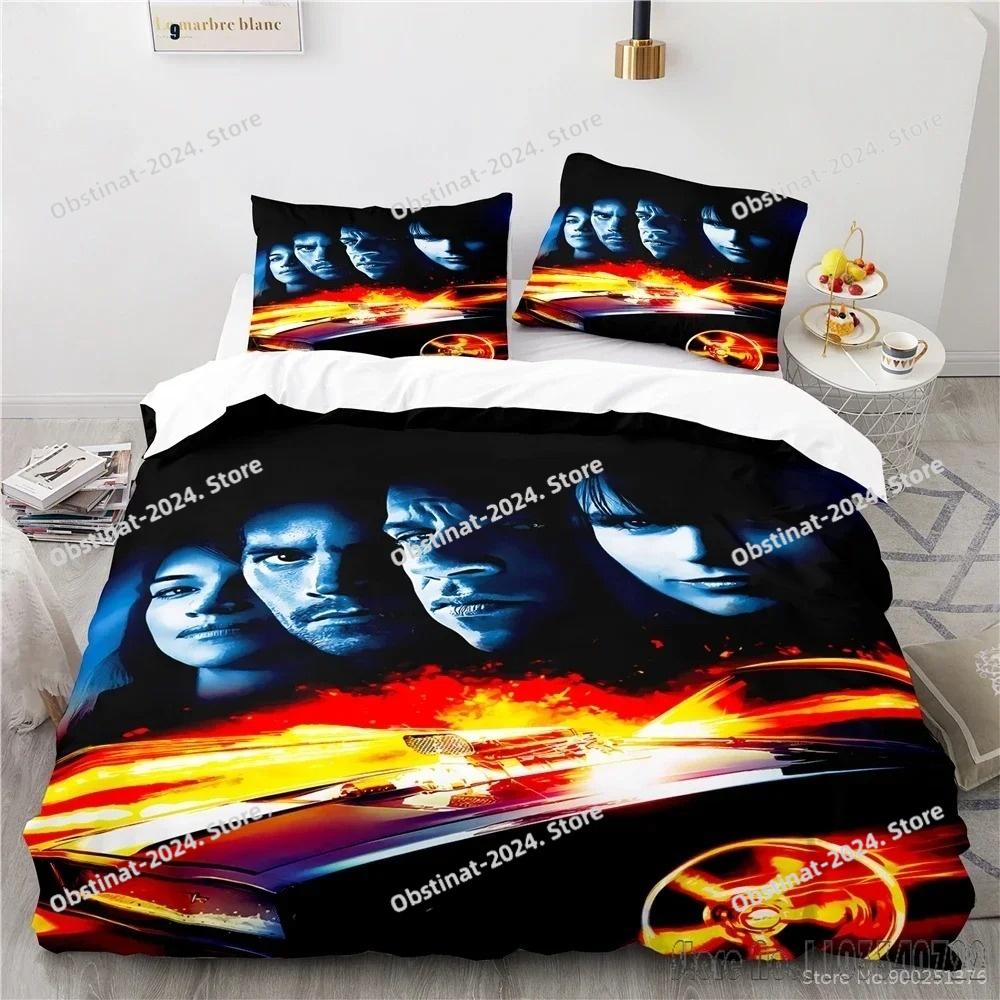 3D Printed Fast and Furious Love Child Duvet Cover Set HD Comforter Cover Bedclothes for Kids Bedding Sets Bedroom Decor