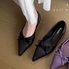 Fashion Bailamos 2025 New Spring Flats Shoes Fashion Bow-knot Casual Women Loafers Pointed Toe Shallow Slip On  Elegant Ballerina Shoes