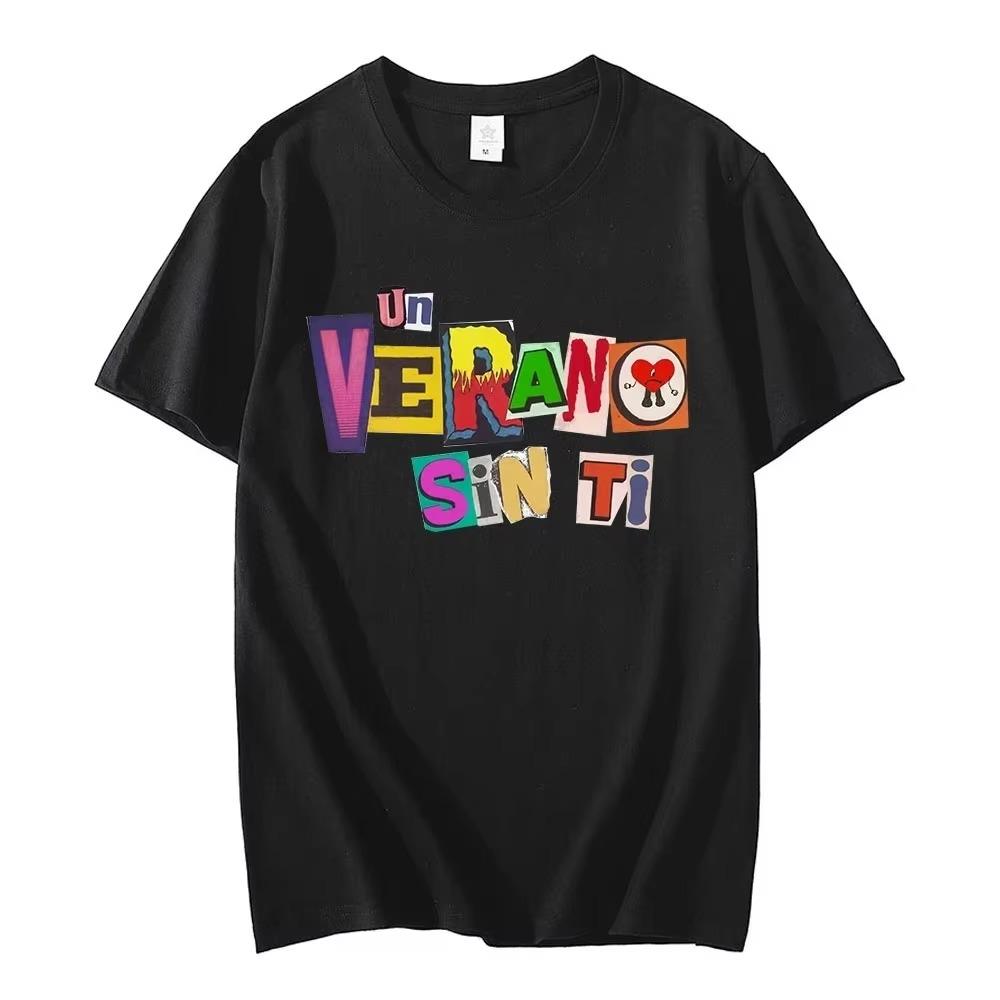 Un Verano Sin Ti Bad Bunny T Shirt Women Men Moscow Mule Printed Shirt Music Album Black Male Short-sleev Camisetas Ropa Hombre