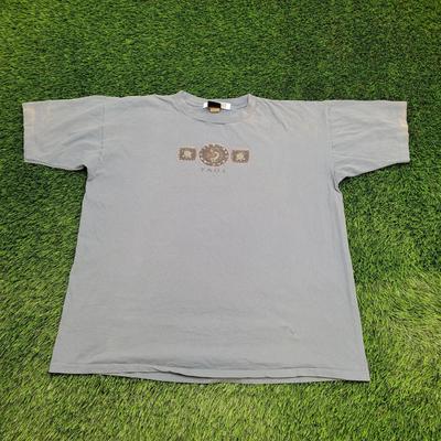 Chemise Taos Kokopelli Vintage 2XL 26x29 Bleu Délavé