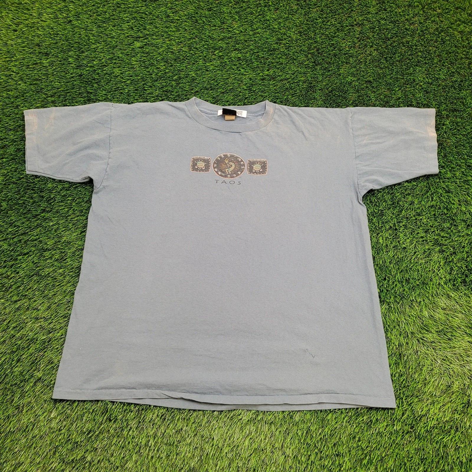 

Vintage Taos Kokopelli Shirt 2XL 26x29 Faded Blue L