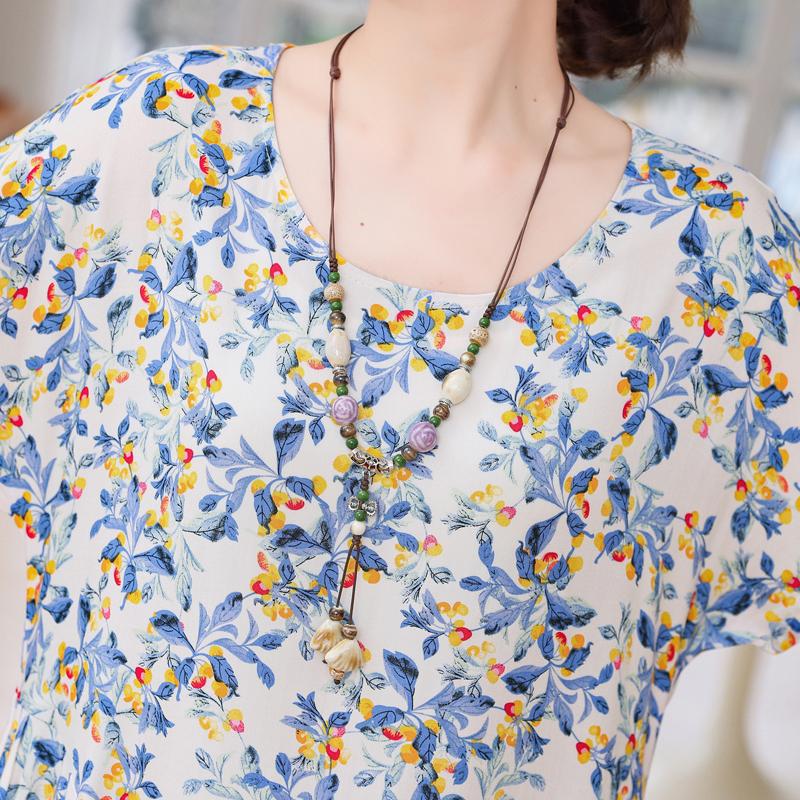 Übergröße Elegante Damenkleider Sommer Vintage Kleidung Kurzarm Lässiges Langes Kleid