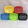 Square Simple Plastic Alarm Clock Children's Study Desk Quartz Pendulum Clock