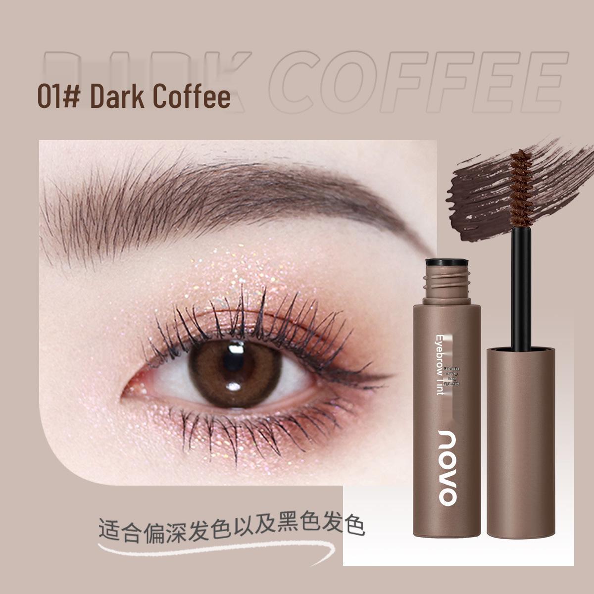 

NOVO Long-lasting Eyebrow Tint with Natural Root-to-Root Definition, Fine Tip for Easy Application, and Clump-Free Hair Flow Effect. колір темно кави