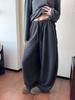 High Waist Drawstring Wide Leg Casual Pants for Women - Autumn/Winter Plus Velvet Trendy Style