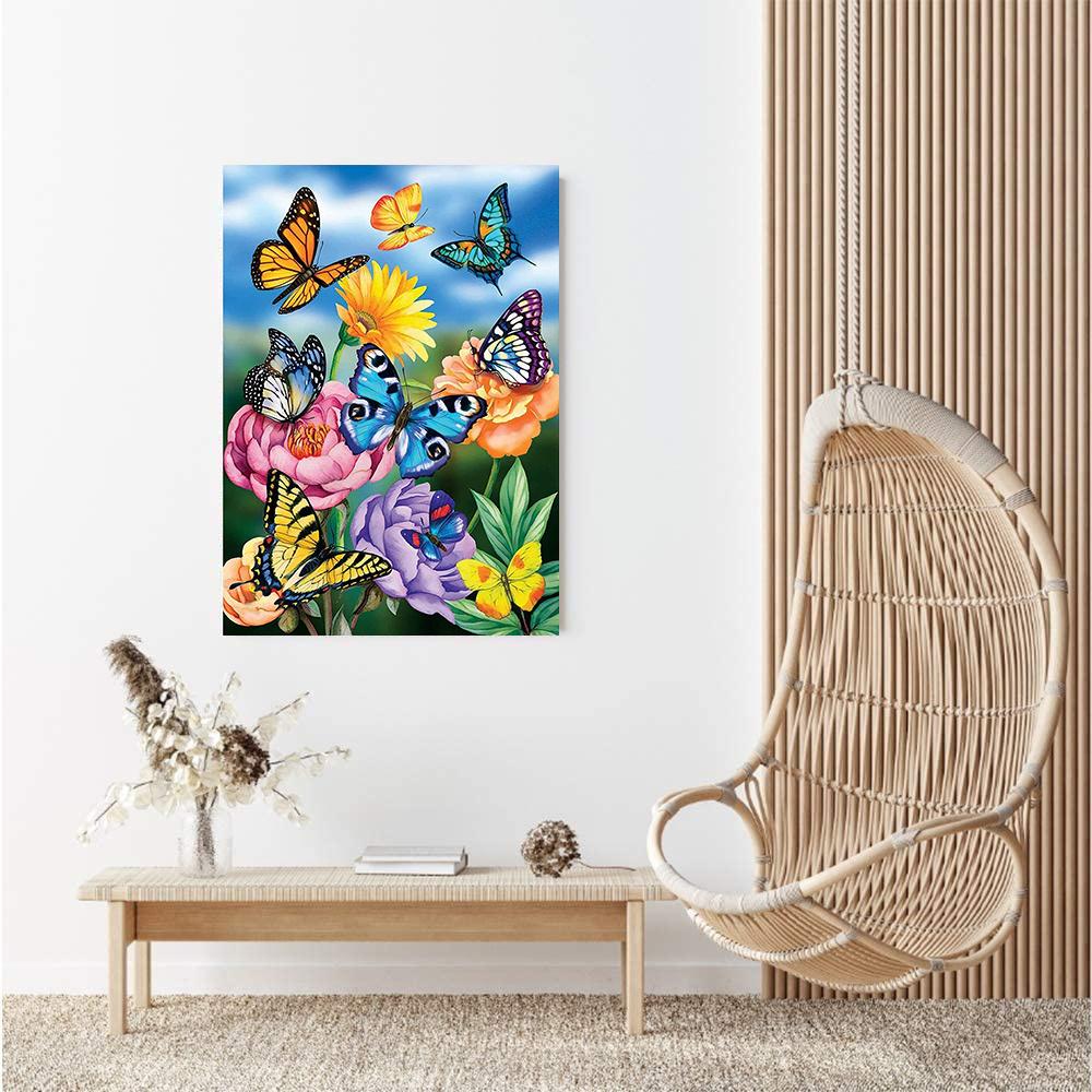 5D Diy Diamond Painting Colored Butterfly Cross Stitch Set Full Diamond Embroidery Mosaic Art Picture of Rhinestones Decor Gift