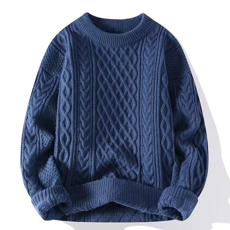 Herren Lockere Dicke Zopfmuster Pullover Pullover Lässig Winter Warm Oberbekleidung