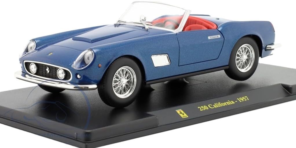 

1/24 Scale Ferrari 250 California Spider 1957 Diecast Car with Case (Blue Metallic) [Parallel Import]