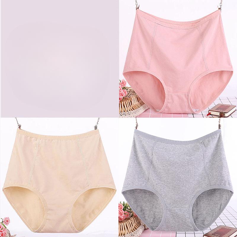 New Cotton High Waisted Triangle Briefs for Plus Size Women