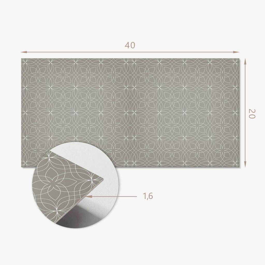 Paczka Samoprzylepnych Kafelków Pcv Geometryczny Wzór Kwiatów 10X40X20 Cm