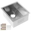RV Rectangular Sink Wash Basin Stainless Steel 400x350x203mm Rust Resistant Large Capacity for Campe
