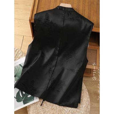 2025 Spring and Summer Black Vest Top Wearing High-end Vest Female Antique Trend