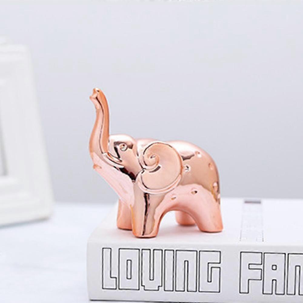 Ceramic Baby Elephant Figurine Office Ornament Small Animal Statue Nordic Home Decor