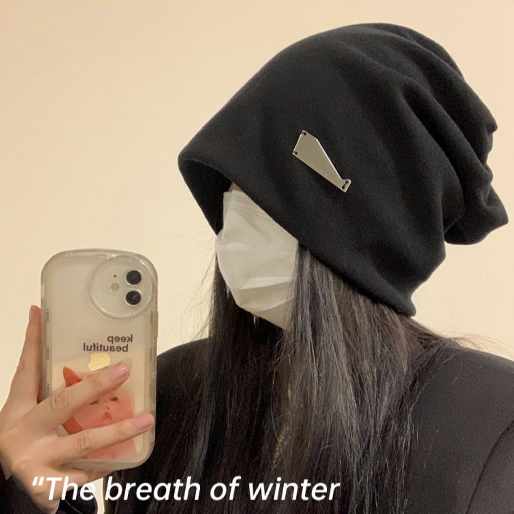 Big Head Circumference, Pile Cap, Women's Cap, Autumn and Winter, Hood Cap, Cold Cap, Toe Cap