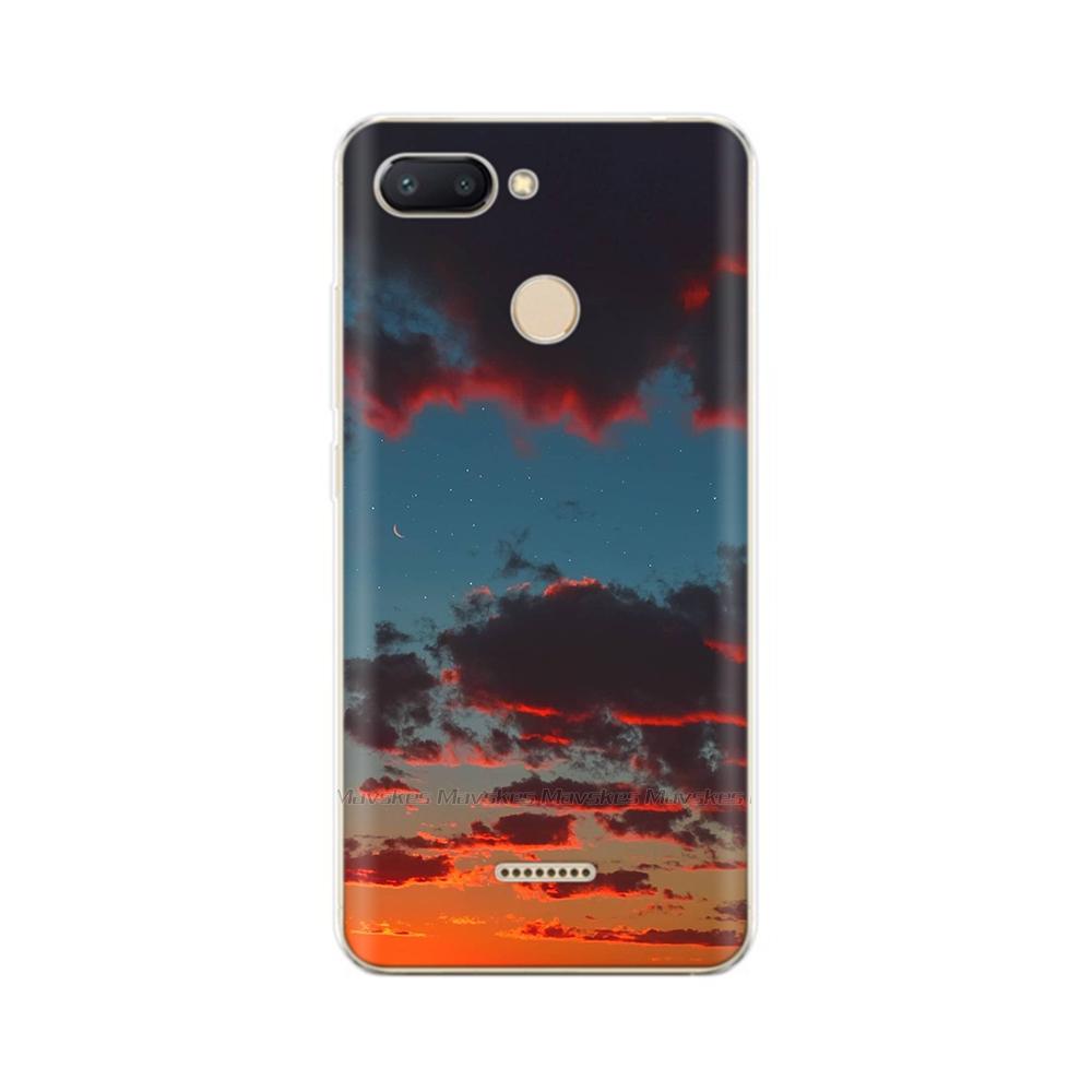 For Redmi 6 Phone Cover Transparent Silicone TPU Protective Cats Flower Print Covers Case For Xiaomi Redmi 6 6A Redmi6 Funda