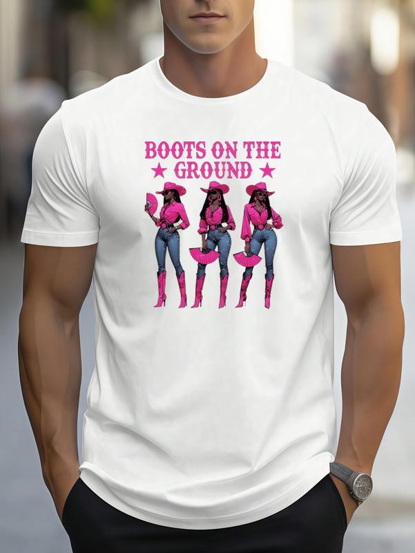

Boots on the Ground Cowboy Western Boot Graphic unisex T-shirt S