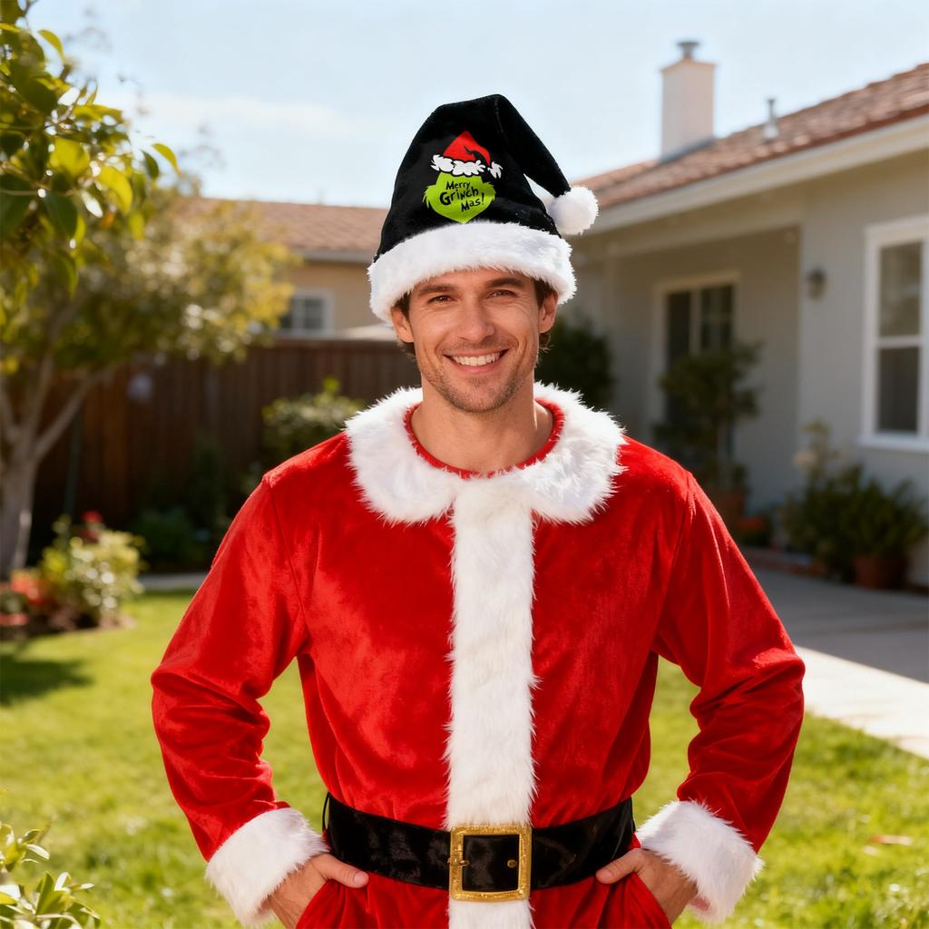 Decorațiuni de Crăciun Pentru Adulți Căciuli de Moș Crăciun de Pluș