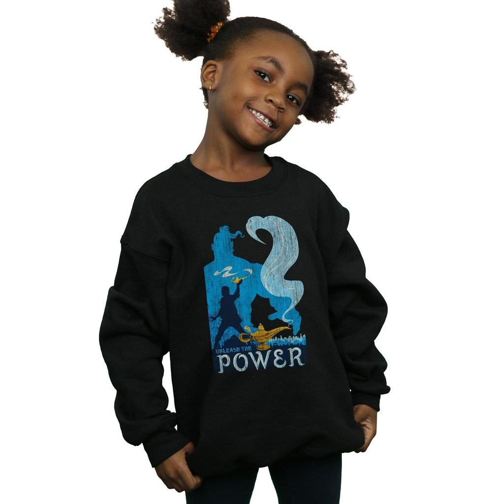 Disney Girls Aladdin Movie Unleash The Power Sweatshirt