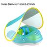 Baby Swimming Ring with Canopy Inflatable Stable Aid Buoy Removable Swim Tube for Outdoor Beach Holiday Underwater