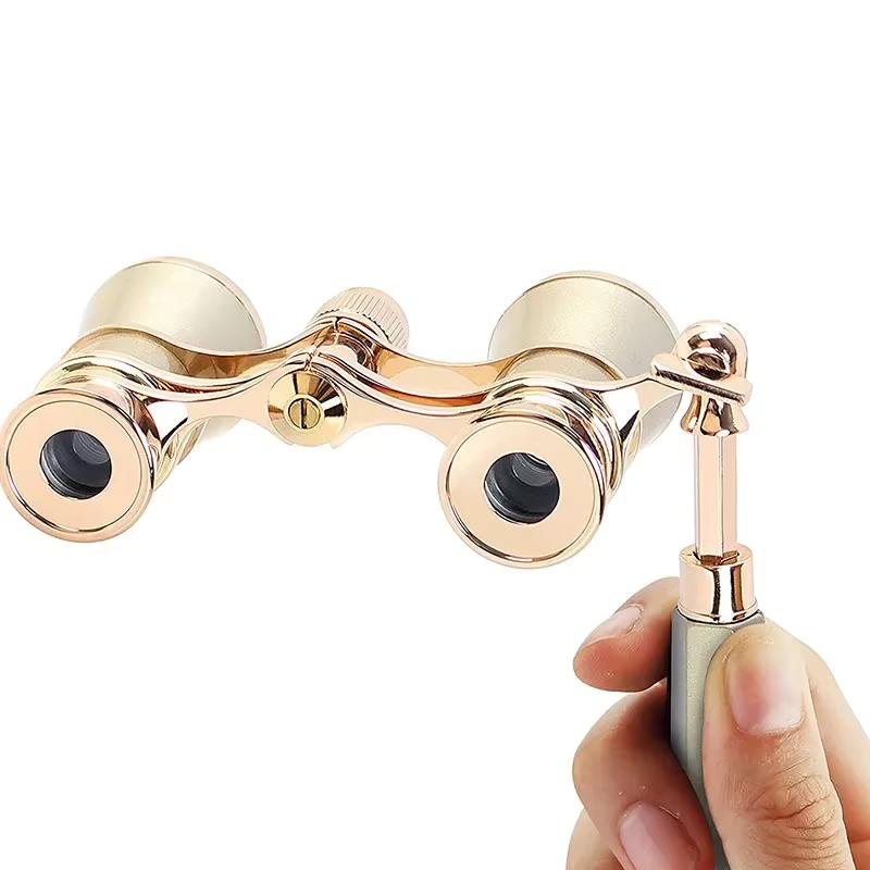 Opernglas Fernglas Metallgehäuse Mit Kette/Griff Theaterfernrohr Damen Mädchen Optisches Design Geschenk Retro Fernglas