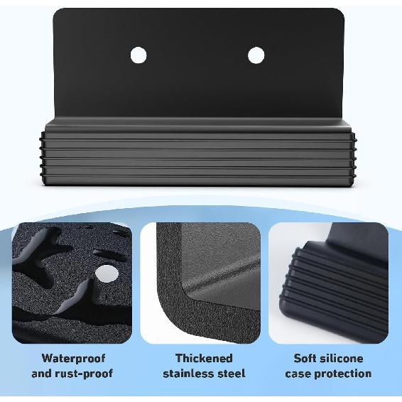 2 Pcs Cabinet Foot Pull for Trash Drawer, Hands Free Toe Kick Opener for Under Sink Pull Out Trash Can, Drill Adhesive or Screw Mount, Touchless