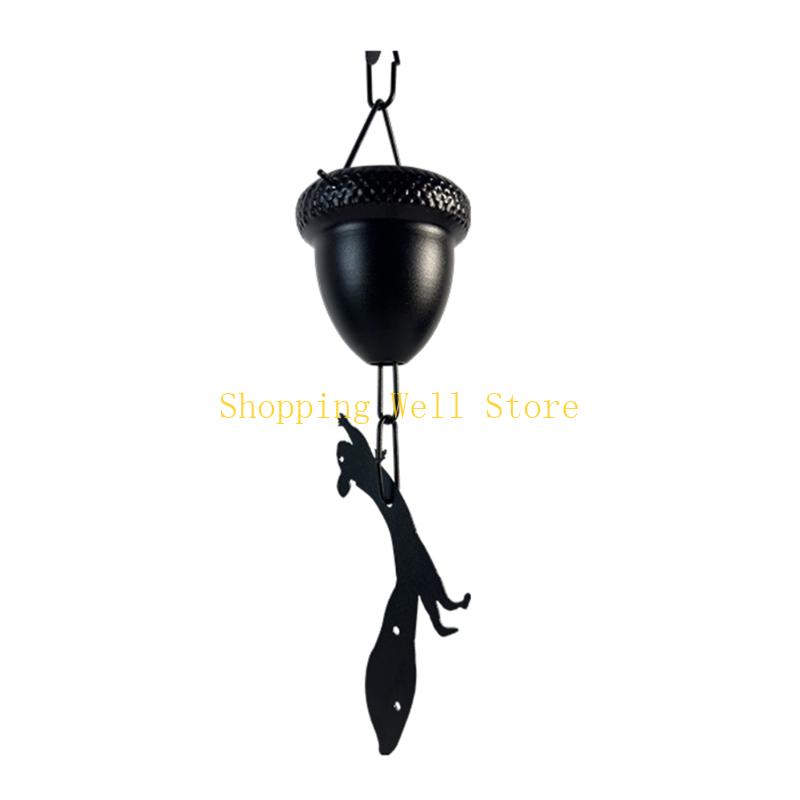 KX4B Rain Chain for Gutters Functional Replacement for Downspout Metal Rainwater Catcher Chain Outdoor Garden Decorations