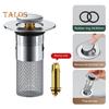 1/2/4 Sets Leakage Stopper Stainless Steel Floor Drain Filter Bathroom Sink Stopper Drain Stopper Filter Bathtub Drain Hair Catcher