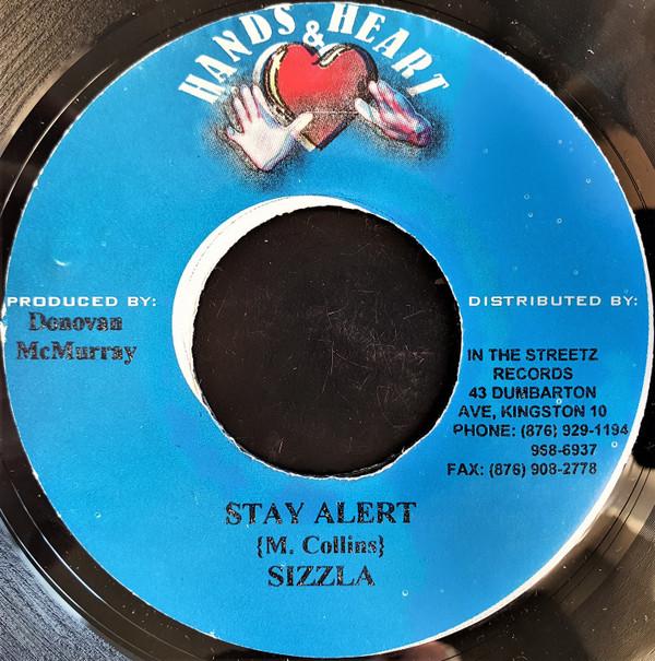 7inch Record SIZZLA - Stay Alert NONE Hands & Heart Jamaica Reggae, Ska & Dub Used