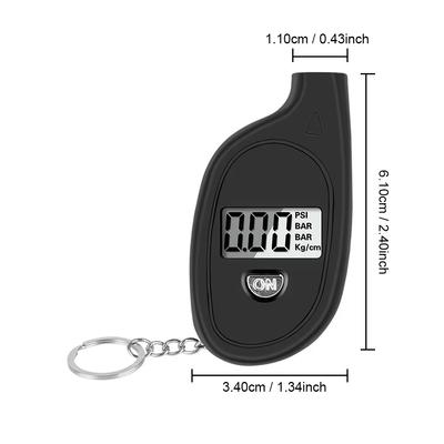 Medidor de Teste de Pressão de Ar de Pneu de Carro Medidor de Pneu Visor LCD Digital Alarme de Segurança de Pneu de Carro Automóvel Motocicleta