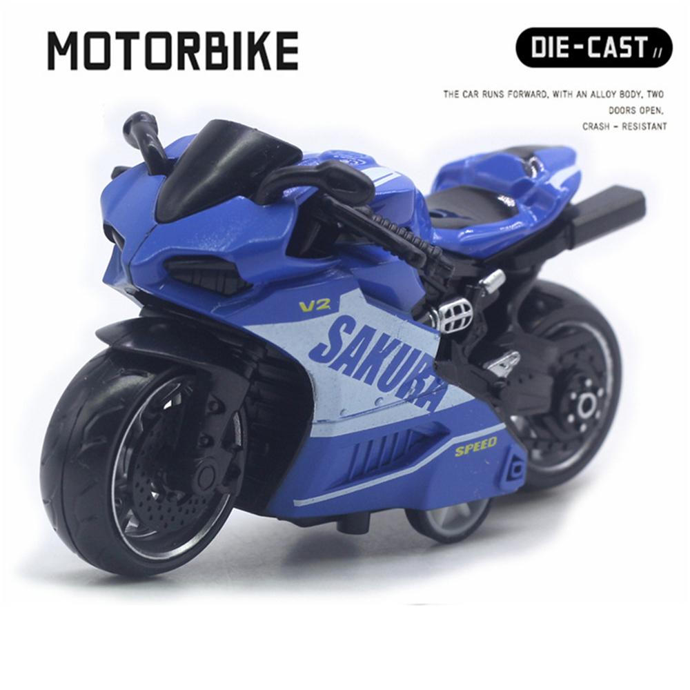 1/32 skala V2 SAKURA GESCHWINDIGKEIT Simulation Motorrad Modell Ornament Legierung Pull Back Spielzeug Auto