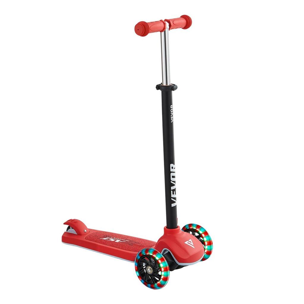 Roller für Kinder ab 3 Jahren, 3-Rad-Kleinkindroller mit leuchtenden Rädern, höhenverstellbarer Lenker, breites Anti-Rutsch-Trittbrett, Leichtes Aluminium