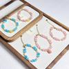 Cat's Eye Pearl & Agate Peach Bracelet - Cute Friendship Jewelry for Women and Students