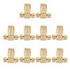 10 Pcs SMA Tee Adapter Wide Bandwidth OFC Radio Frequency Adapter SMA Coax Connector for GPS System
