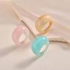 Harzringe, Breite Dicke Kuppel Knöchel Finger Stapelbare Gelenkringe für Damen, Retro Acryl Transparent Vintage Schmuck