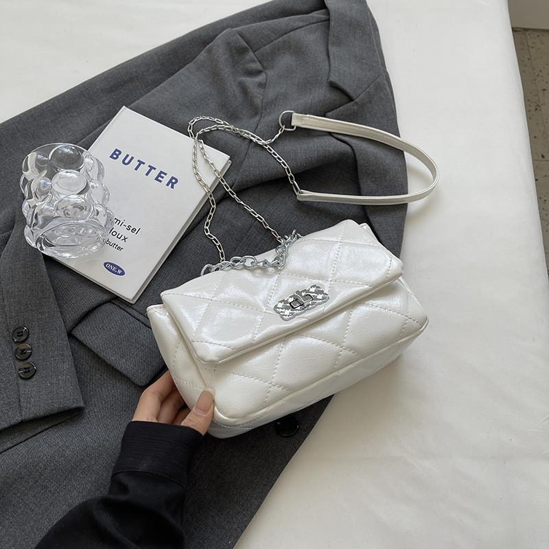 Chic Casual Single Shoulder Bag For Women Trendy Small Crossbody Handbag 2023 Pu Leather Medium Square Bag