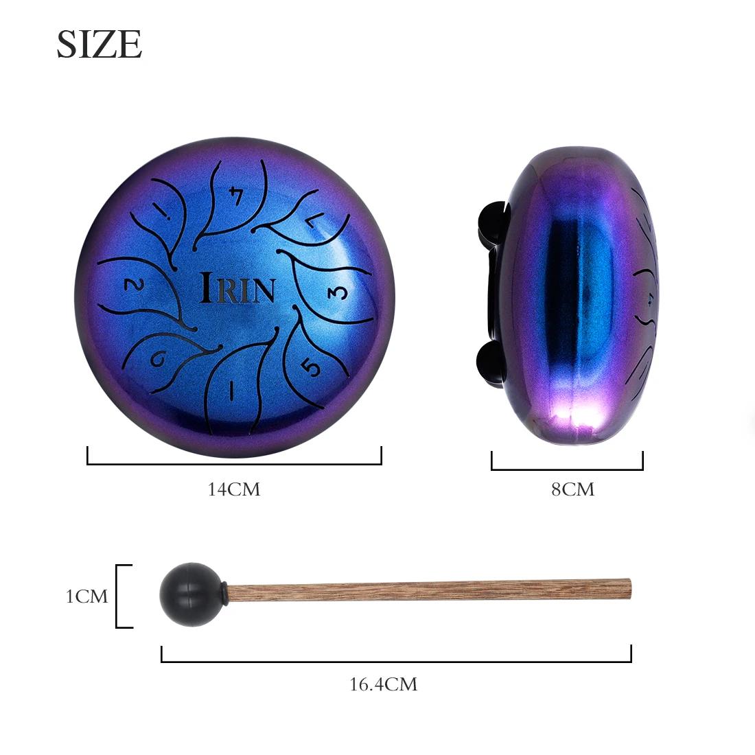

IRIN Steel Tongue Drums 5.5 Inch 8-tone Hollow Out Design Zen Practitioner Exercise Tools Spirit Training Percussion Instrument