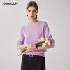 Zhaojun Women's 100% Cashmere Crew Neck Knit Sweater