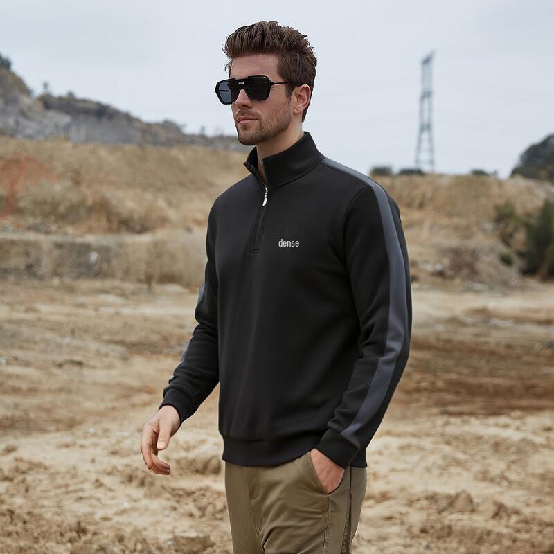 JEEP Men's Half-Zip Stand-Collar Sweatshirt
