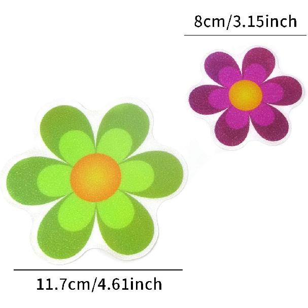 Honbay 10PCS Colorful Adhesive Decals Non Slip Bathtub Stickers for Slippery Surfaces