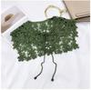 Vintage Shawl O-Neck Doll Fake Collar Shirt Women Hollow Crochet Lace False Collar Detachable Woman Half Shirt Faux  Col