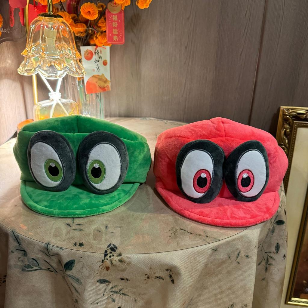 Colgante Sombrero de Mario Chucky Gorra Colorida Roja Verde Disfraz de Halloween Juguete Muñeco de Peluche Decoración Linda
