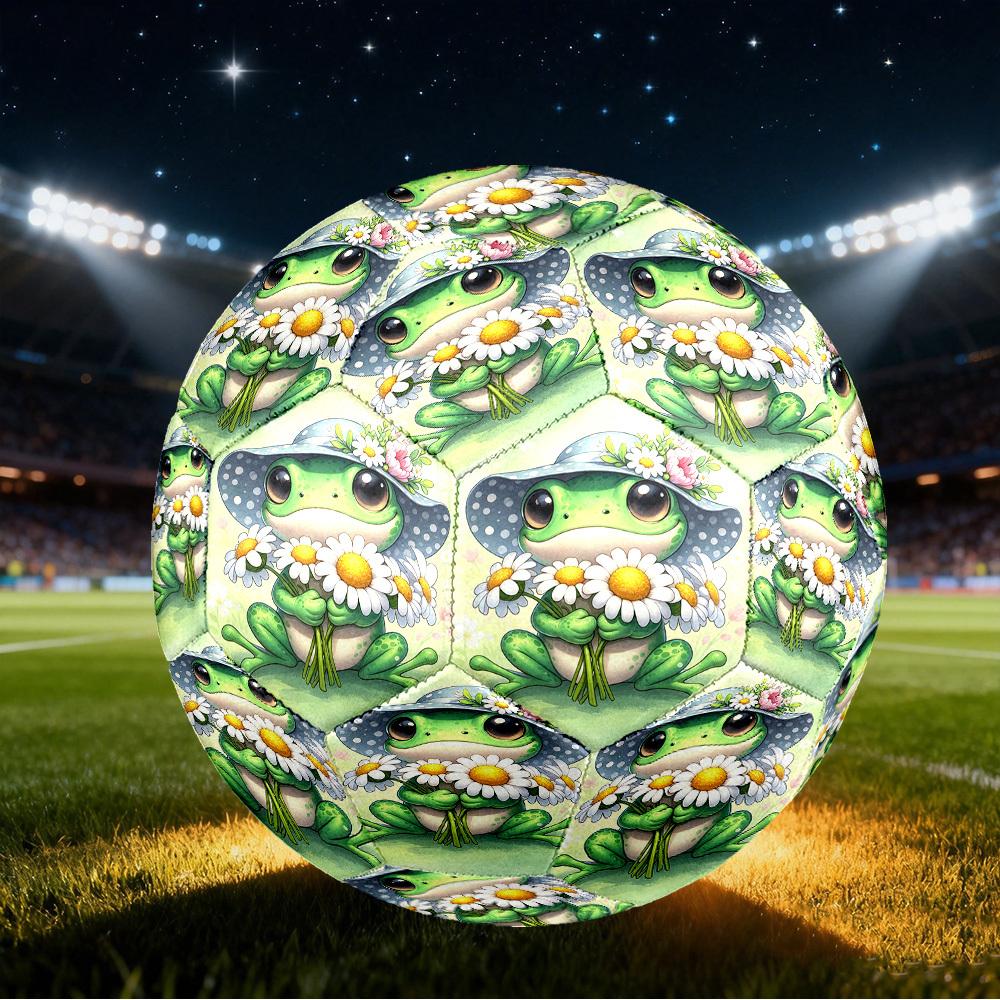 1pc Frog Flowers Size 5 Soccer Ball Professional Lightweight Durable Match Training Football Indoor &Outdoor Sports BallTraining Ball Y60