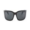Prada Temple Logo Rectangular Sunglasses Men's Black Black 60 In Original Box and Bag