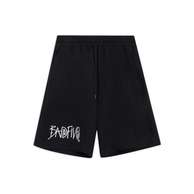 Li Ning Badfive Letter Print Loose Shorts Men Shorts Black AKSS379-2