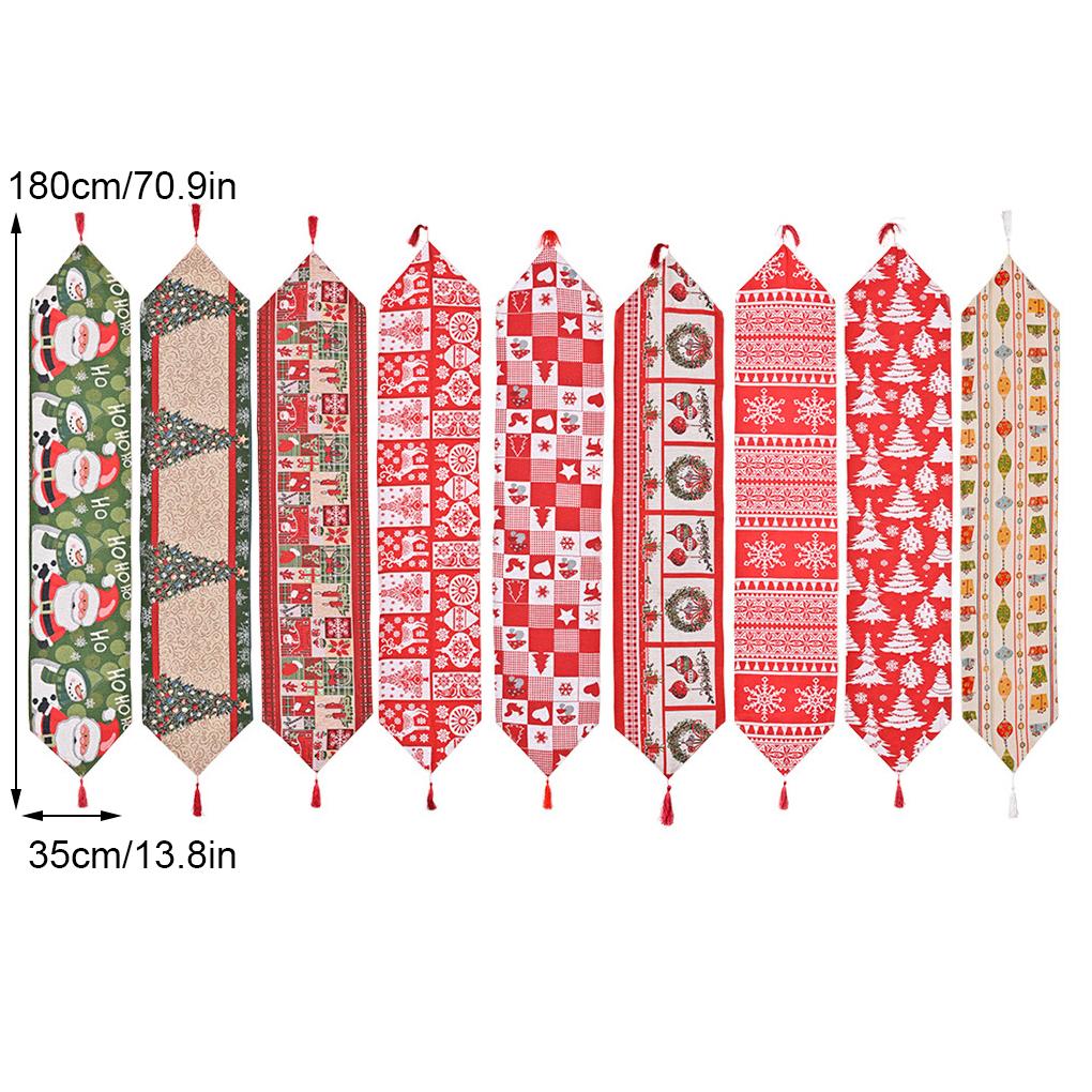 Xmas Tablecloth Festival Rectangular Table Runner Dress Desktop Party Decorations Wedding Party Background New Adornment