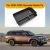 For 2025 2025 Hyundai Santa Fe Center Console Organizer Armrest Storage Lower Console Organizer Storage Tray Drink Holders